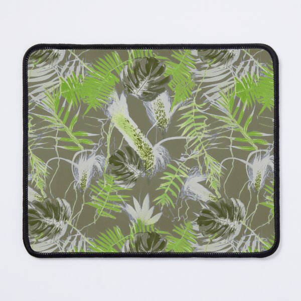 Item preview, Monotype tropical leaves olive green designed and sold by Alessandro Remo Mazzoni Remotextiles.