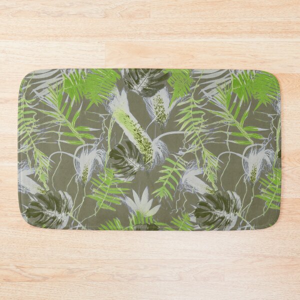 Item preview, Monotype tropical leaves olive green designed and sold by Alessandro Remo Mazzoni Remotextiles.