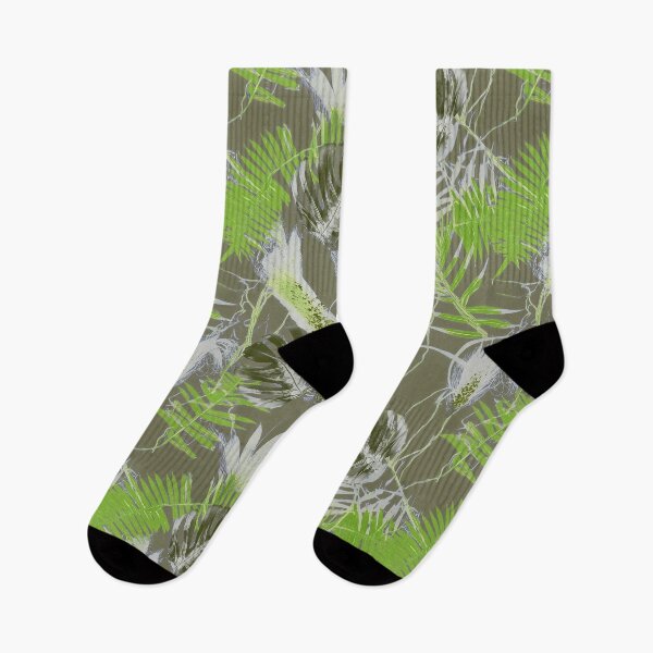 Item preview, Monotype tropical leaves olive green designed and sold by Alessandro Remo Mazzoni Remotextiles.