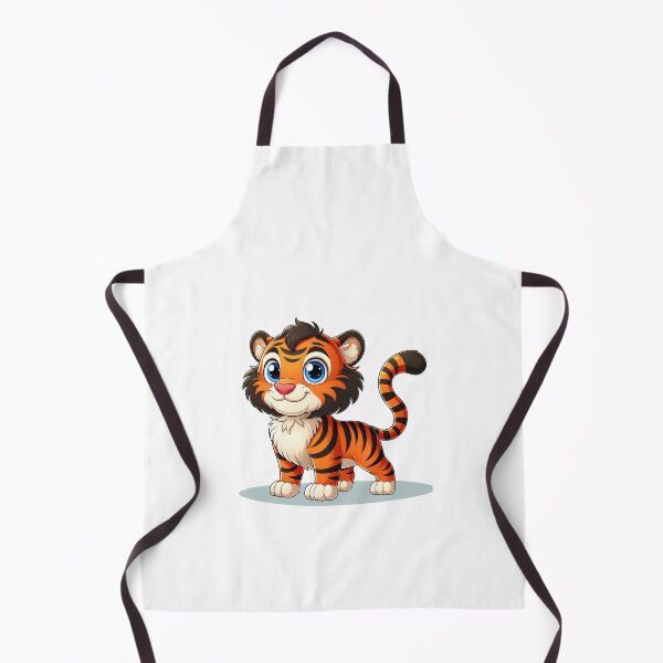 Item preview, Adorable cartoon tiger cub with bright colors and a playful expression. designed and sold by cave-canvas.