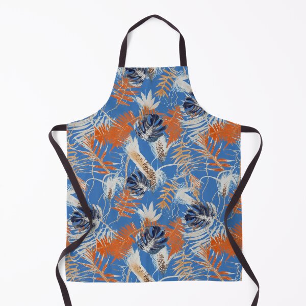 Item preview, Monotype tropical leaves orange green designed and sold by Alessandro Remo Mazzoni Remotextiles.