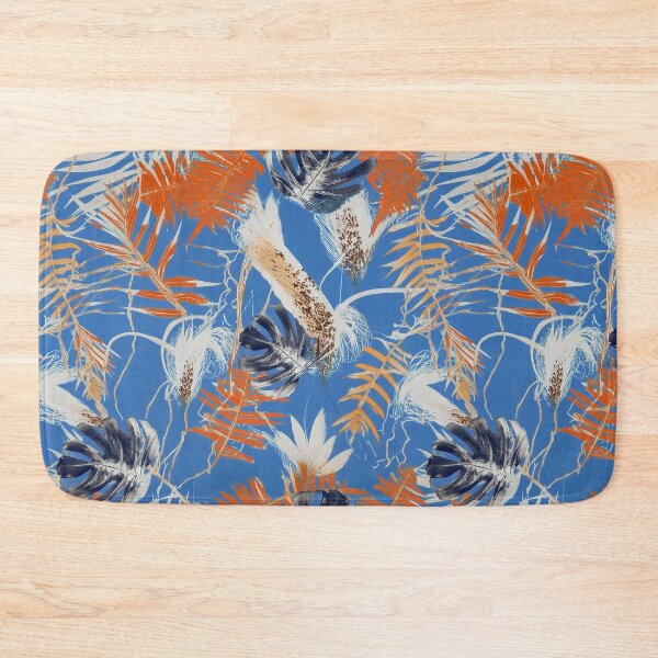 Item preview, Monotype tropical leaves orange green designed and sold by Alessandro Remo Mazzoni Remotextiles.