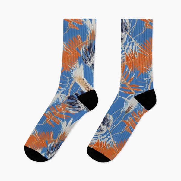 Item preview, Monotype tropical leaves orange green designed and sold by Alessandro Remo Mazzoni Remotextiles.