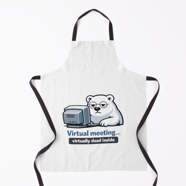 Item preview, Polar Bear Virtual Meeting - Virtually Dead Inside Funny designed and sold by Rawecz Studio.