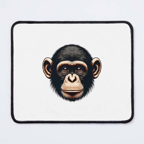 Item preview, A detailed illustration of a monkey's face, showcasing its expressive eyes and prominent features. designed and sold by cave-canvas.