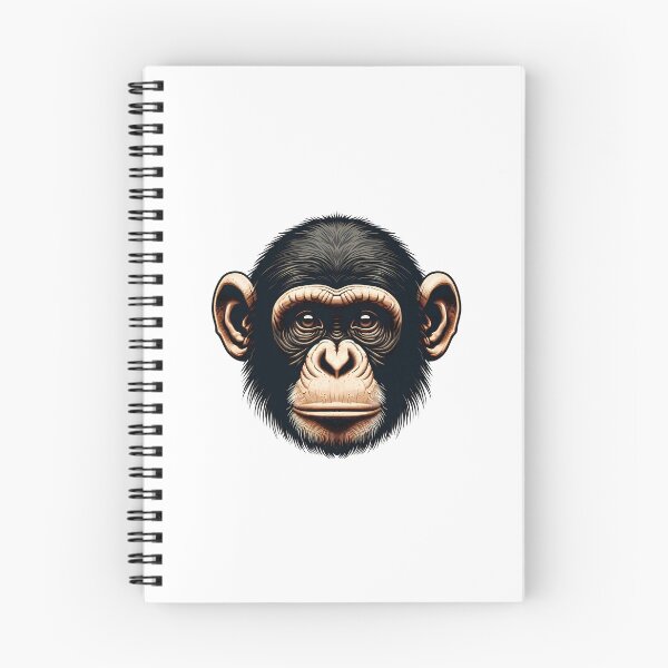 Item preview, A detailed illustration of a monkey's face, showcasing its expressive eyes and prominent features. designed and sold by cave-canvas.