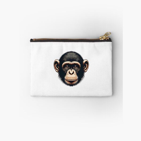 Item preview, A detailed illustration of a monkey's face, showcasing its expressive eyes and prominent features. designed and sold by cave-canvas.