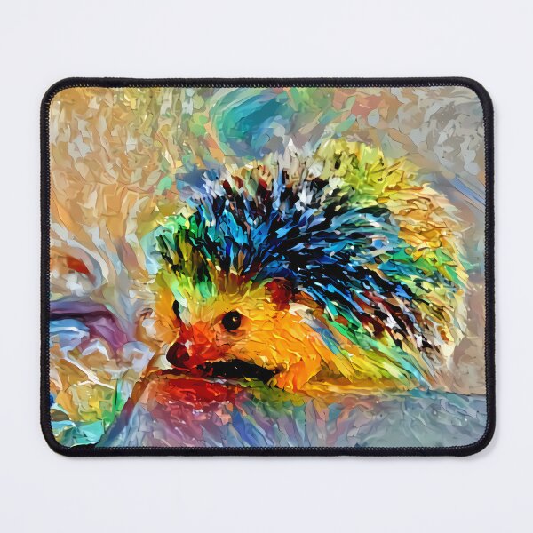 Item preview, Colourful Hedgehog – Vibrant Spiky Animal Digital Painting Art Print / Canvas designed and sold by Lainey1978.