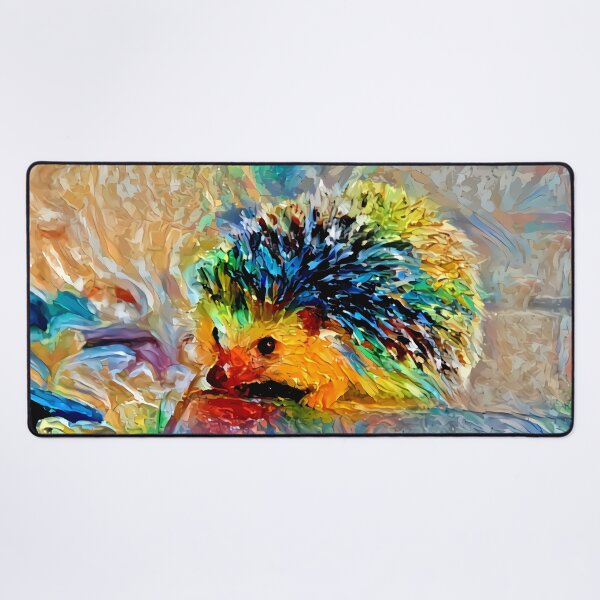 Item preview, Colourful Hedgehog – Vibrant Spiky Animal Digital Painting Art Print / Canvas designed and sold by Lainey1978.