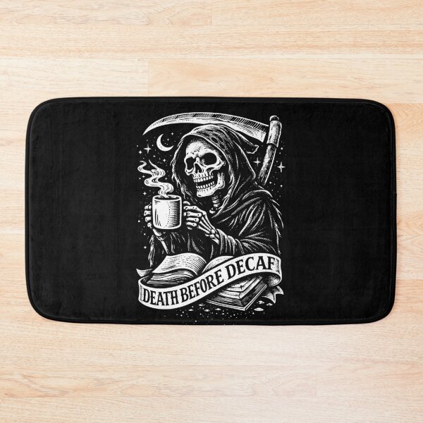 Item preview, Death Before Decaf Grim Reaper designed and sold by CamaleonDesigns.