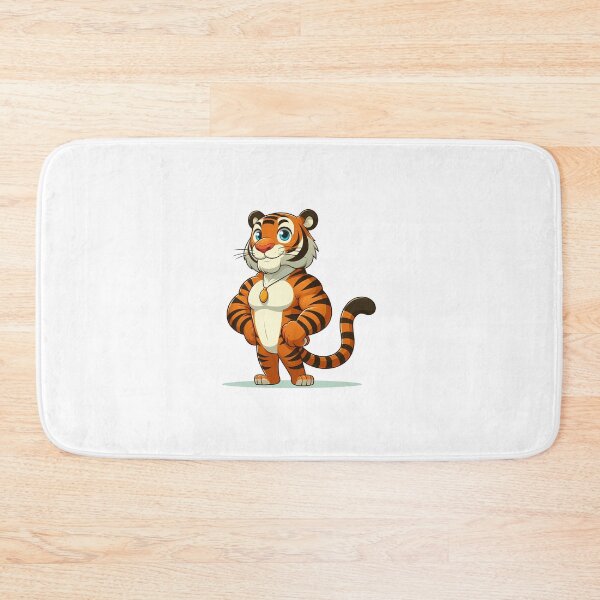 Item preview, Cartoon tiger character with bright colors and a friendly expression, ideal for children's content. designed and sold by cave-canvas.