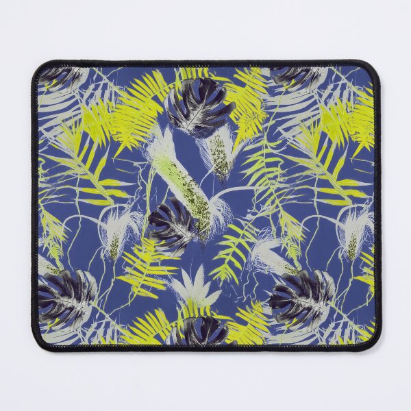 Item preview, Copy of Monotype tropical leaves yellow blue  designed and sold by Alessandro Remo Mazzoni Remotextiles.