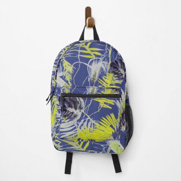 Item preview, Copy of Monotype tropical leaves yellow blue  designed and sold by Alessandro Remo Mazzoni Remotextiles.