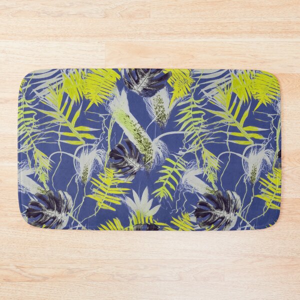 Item preview, Copy of Monotype tropical leaves yellow blue  designed and sold by Alessandro Remo Mazzoni Remotextiles.
