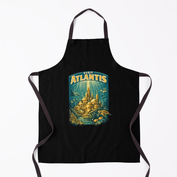 Item preview, Visit Atlantis Retro Vintage Travel Poster Underwater City Art designed and sold by TheArtOfCar.