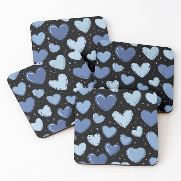 Item preview, Seamless blue heart design, love heart pattern. designed and sold by LeedsArtStudio.