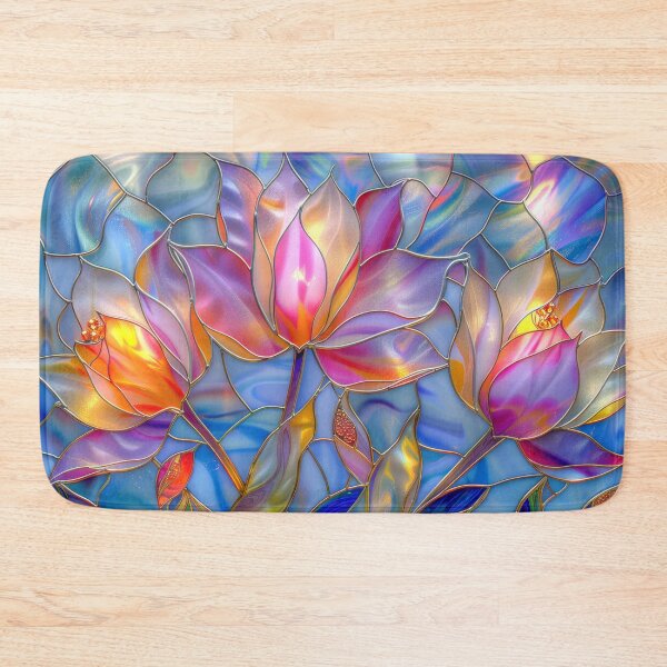 Item preview, Copy of Vibrant Floral Stained Glass Design designed and sold by MargaretWiktor.