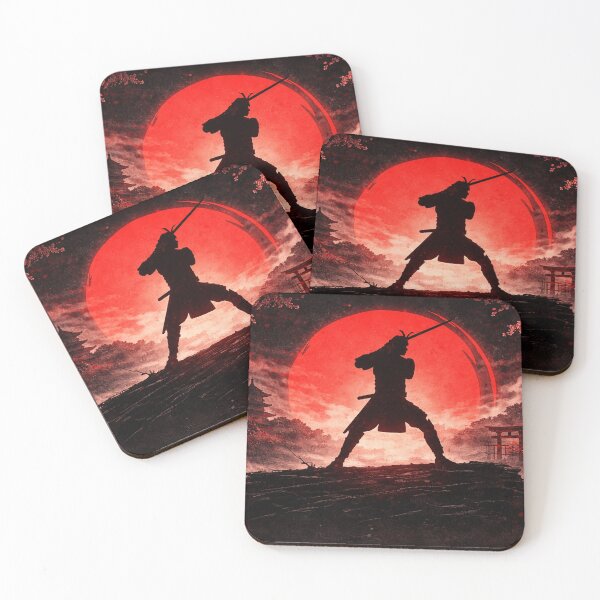 Item preview, Red Moon Samurai Honor Shadow and Steel designed and sold by Fei Long Design Hub.