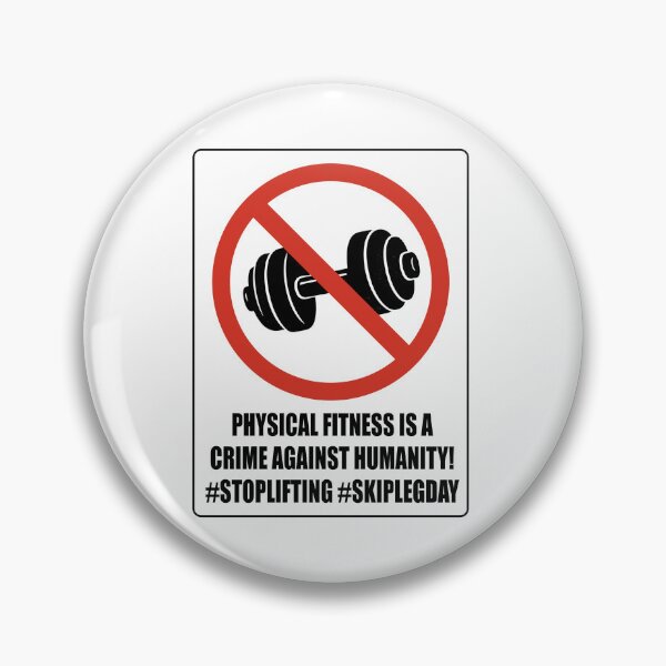 Item preview, Funny Anti-Gym Fitness Crime Against Humanity Joke designed and sold by Maljonic.