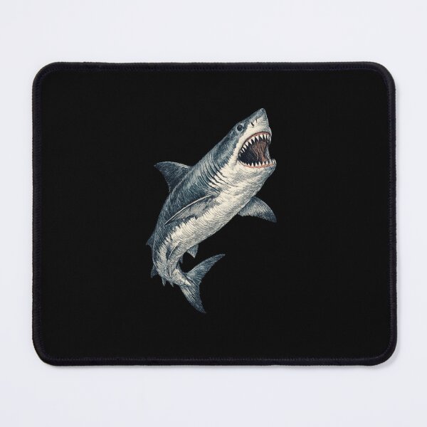Item preview, Great White Shark Vintage Natural History Ocean Illustration Art designed and sold by TheArtOfCar.