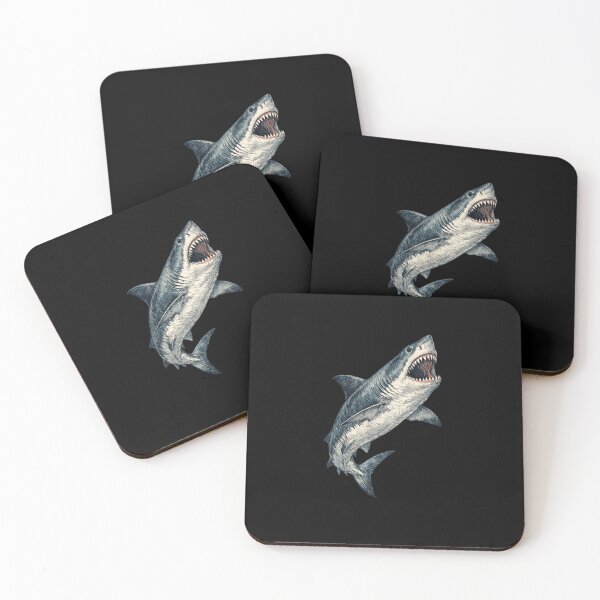 Item preview, Great White Shark Vintage Natural History Ocean Illustration Art designed and sold by TheArtOfCar.