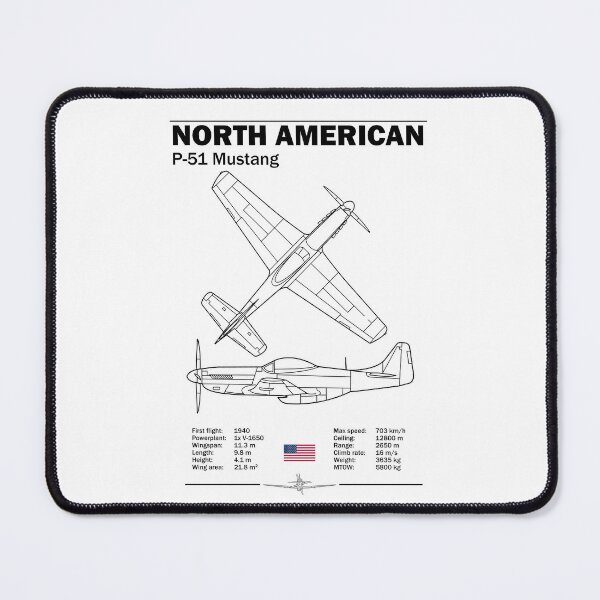 Item preview, North American P-51 Mustang Technical Blueprint Poster designed and sold by Justinian Matieu.