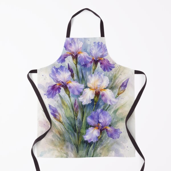 Item preview, Soft Floral Iris Flowers - Purple Iris Botanical Painting designed and sold by Darlin8888.