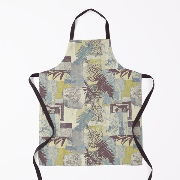 Item preview, Copy of Geometric and botanic collage woodblock print designed and sold by Alessandro Remo Mazzoni Remotextiles.