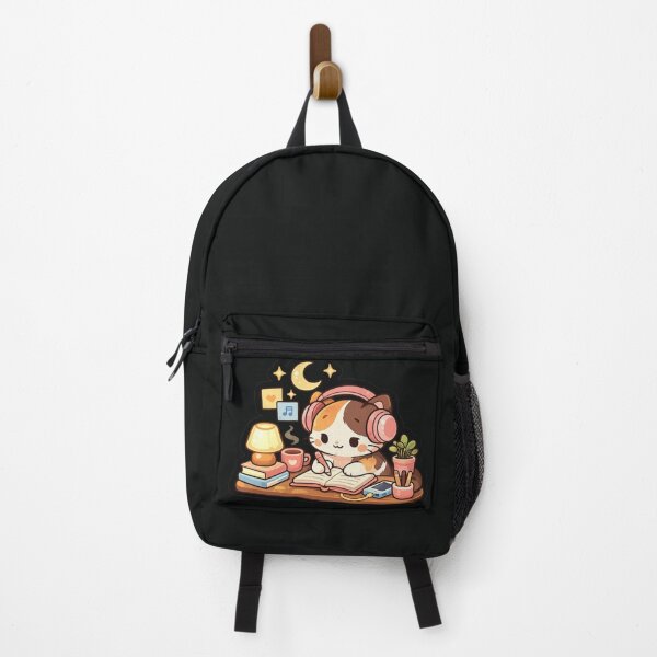 Item preview, Cute Study Cat Aesthetic Study Vibes Illustration designed and sold by irfanshikh.