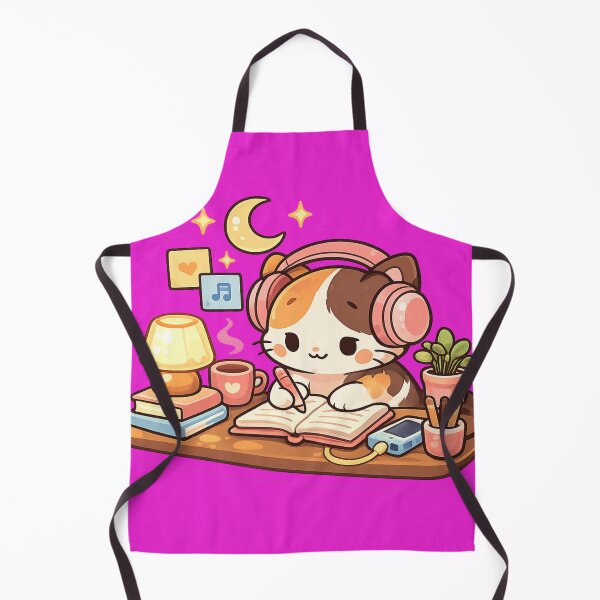 Item preview, Cute Study Cat Aesthetic Study Vibes Illustration designed and sold by irfanshikh.
