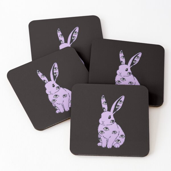 Item preview, All-Seeing Bunny - Weirdcore Lavender Rabbit with Eyes on Ears designed and sold by Rawecz Studio.