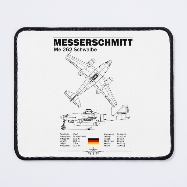 Item preview, Messerschmitt Me 262 Schwalbe Blueprint Poster WWII German Jet Fighter Aircraft Diagram Aviation Wall Art designed and sold by Justinian Matieu.