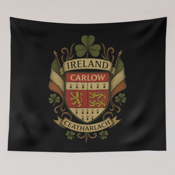 Item preview, County Carlow Ireland Coat of Arms Heritage designed and sold by REAL IRISH GIFTS.