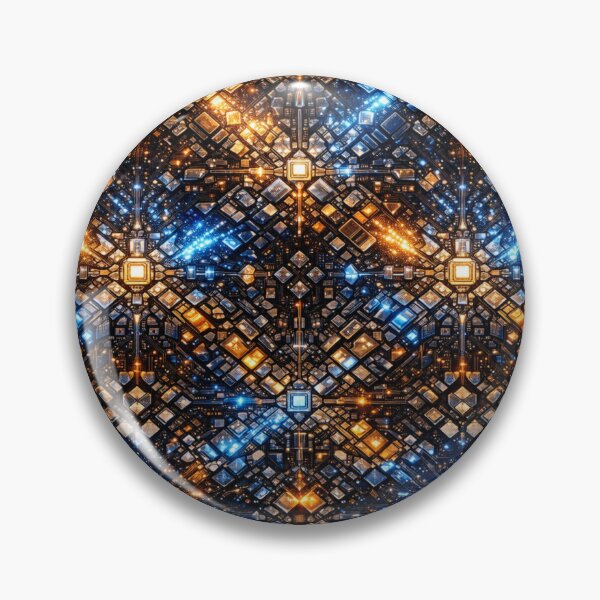 Artikelvorschau, Glowing Tech Mosaic Star Pattern entworfen und verkauft von QuantumOasis.