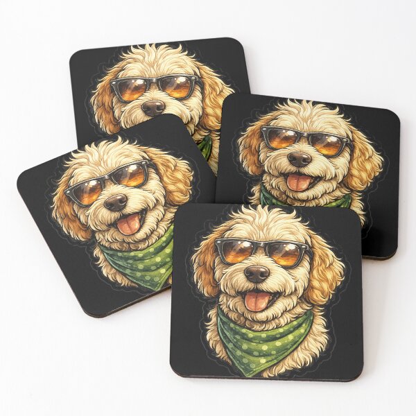 Item preview, Cool Dog With Sunglasses Sticker – Cute Funny Hipster Dog Illustration for Pet Lovers designed and sold by ChemiroL.