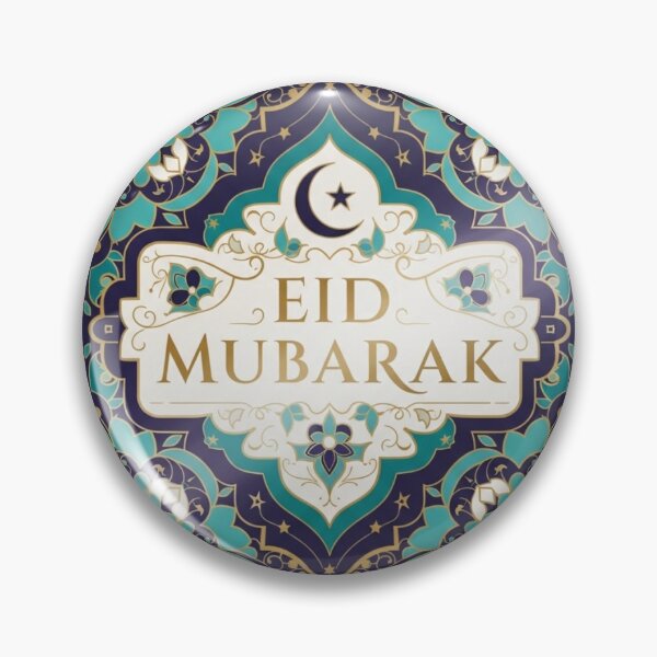Item preview, Elegant Golden Aid El Fitr Greeting - Islamic Geometric Mandala Sticker designed and sold by soufiane bouhfad.