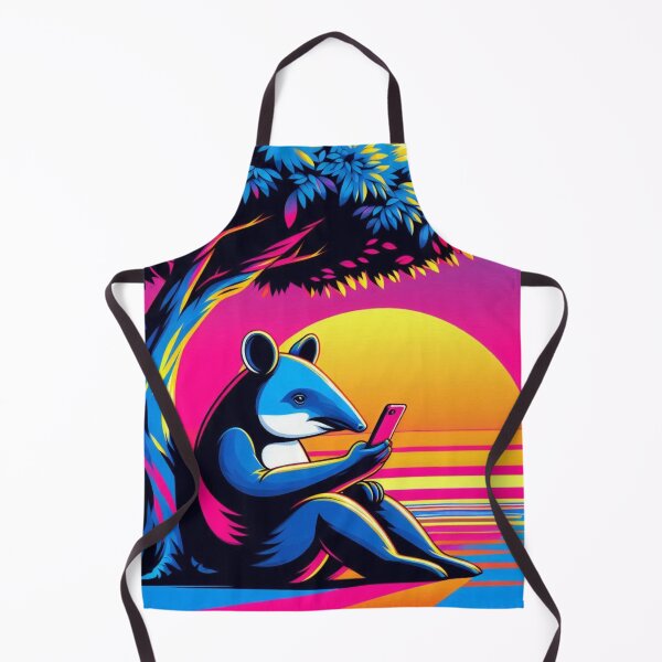 Item preview, Psychedelic Tapir – Neon Sunset Scene Design designed and sold by Dogandesighn.