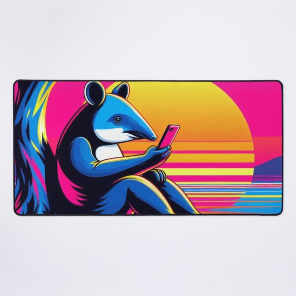 Item preview, Psychedelic Tapir – Neon Sunset Scene Design designed and sold by Dogandesighn.