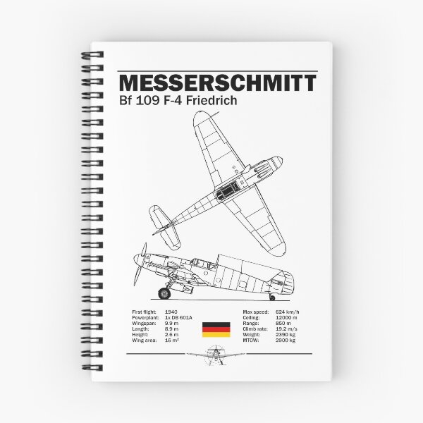 Item preview, Messerschmitt Bf 109 F-4 Friedrich WWII Fighter Blueprint Poster Wall Art designed and sold by Justinian Matieu.