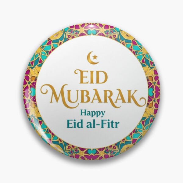 Item preview, Elegant Golden Aid El Fitr Greeting - Islamic Geometric Mandala Sticker designed and sold by soufiane bouhfad.