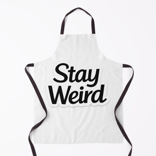 Item preview, Stay Weird Minimal Typography Sticker – Aesthetic Black and White Quote Design designed and sold by irfanshikh.