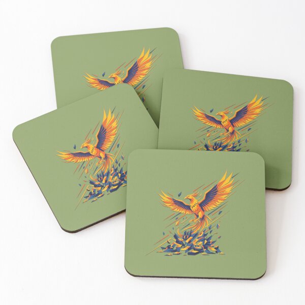 Item preview, Geometric Phoenix Rising - Abstract Fire Bird Illustration designed and sold by Valeriia_Isaieva.