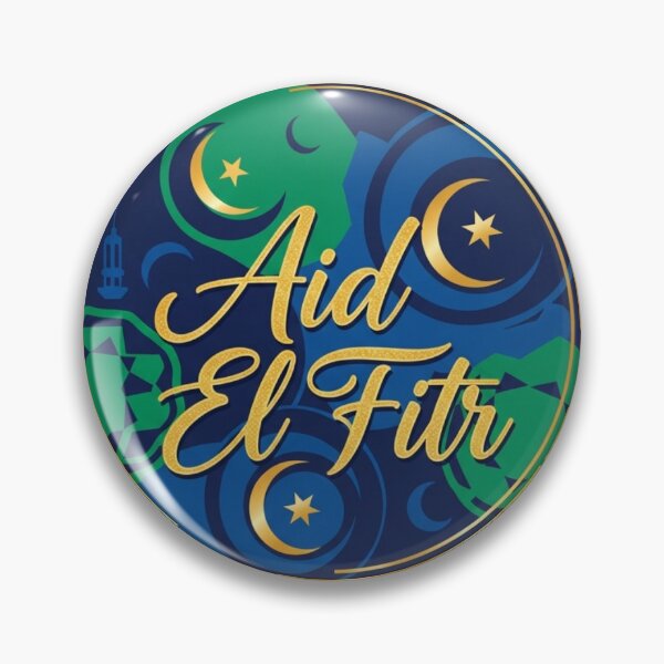 Item preview, Elegant Golden Aid El Fitr Greeting - Islamic Geometric Mandala Sticker designed and sold by soufiane bouhfad.