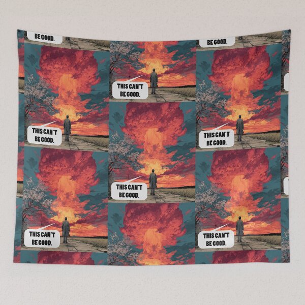Item preview, This Can’t Be Good – Dystopian End-of-the-World Apathy Art designed and sold by Ignorant-Artist.