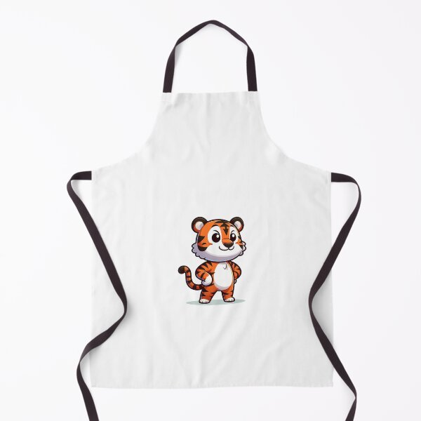 Item preview, Cute cartoon tiger character with a confident pose and vibrant orange stripes. designed and sold by cave-canvas.