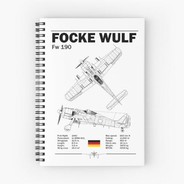Item preview, Focke Wulf Fw 190 Luftwaffe WWII Fighter Blueprint Poster Wall Art designed and sold by Justinian Matieu.