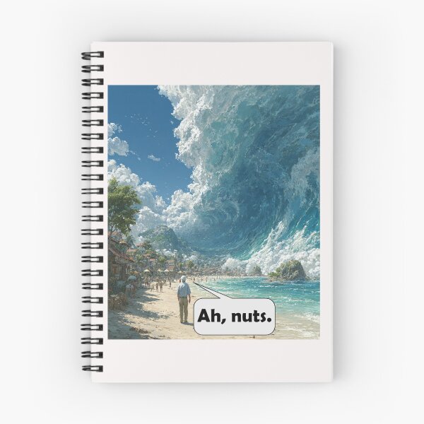 Item preview, “Ah, Nuts.” – Apathetic Tsunami Dark Humor Design designed and sold by Ignorant-Artist.