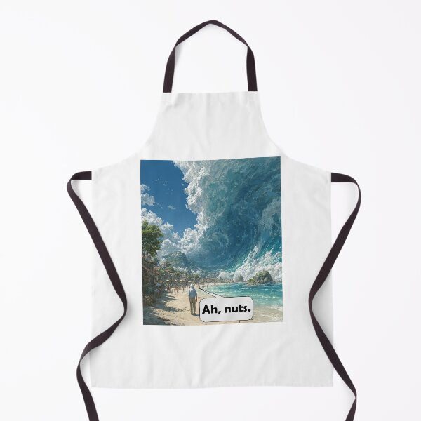Item preview, “Ah, Nuts.” – Apathetic Tsunami Dark Humor Design designed and sold by Ignorant-Artist.