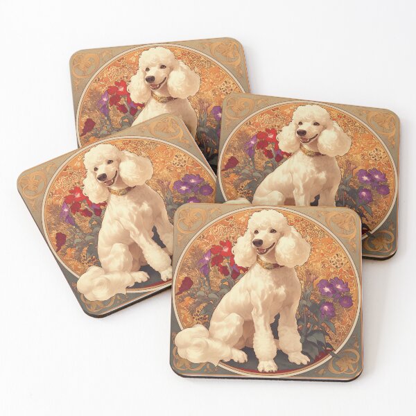 Item preview, Art nouveau poodle puppy designed and sold by MendaciousMina.