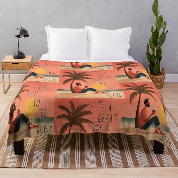 Item preview, It’s a Great Day to Be Alive – Sunset Beach Positivity Art designed and sold by Ignorant-Artist.